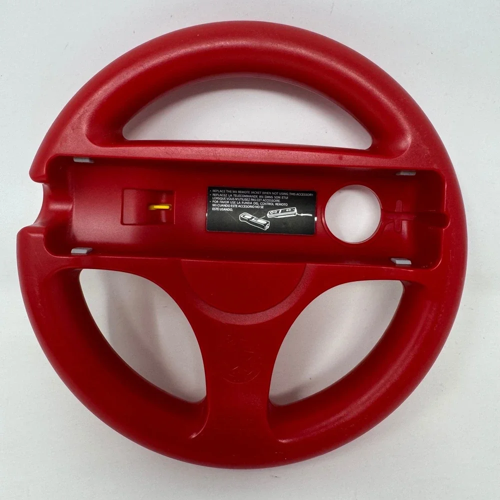 Mario Kart Wii Nintendo Wii Game with Red Hori Racing Wheel Accessory Bundle
